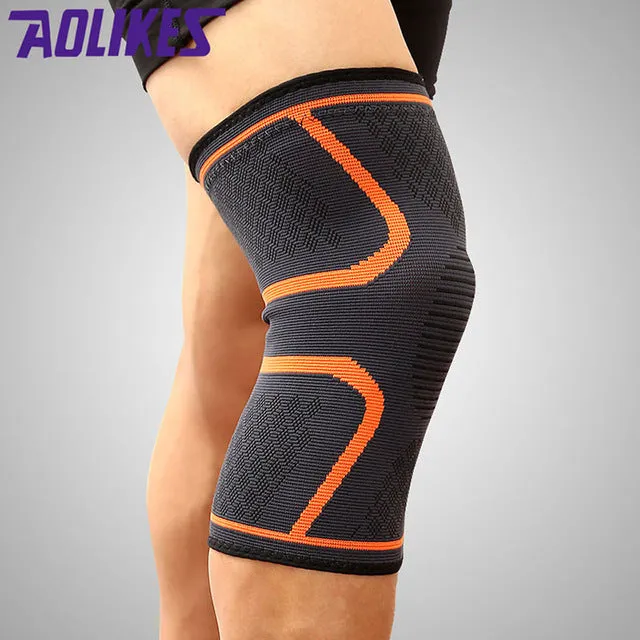1PCS Fitness Running Cycling Knee Support Braces Elastic Nylon Sport Compression Knee Pad Sleeve for Basketball Volleyball