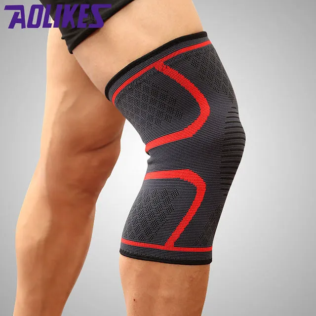 1PCS Fitness Running Cycling Knee Support Braces Elastic Nylon Sport Compression Knee Pad Sleeve for Basketball Volleyball
