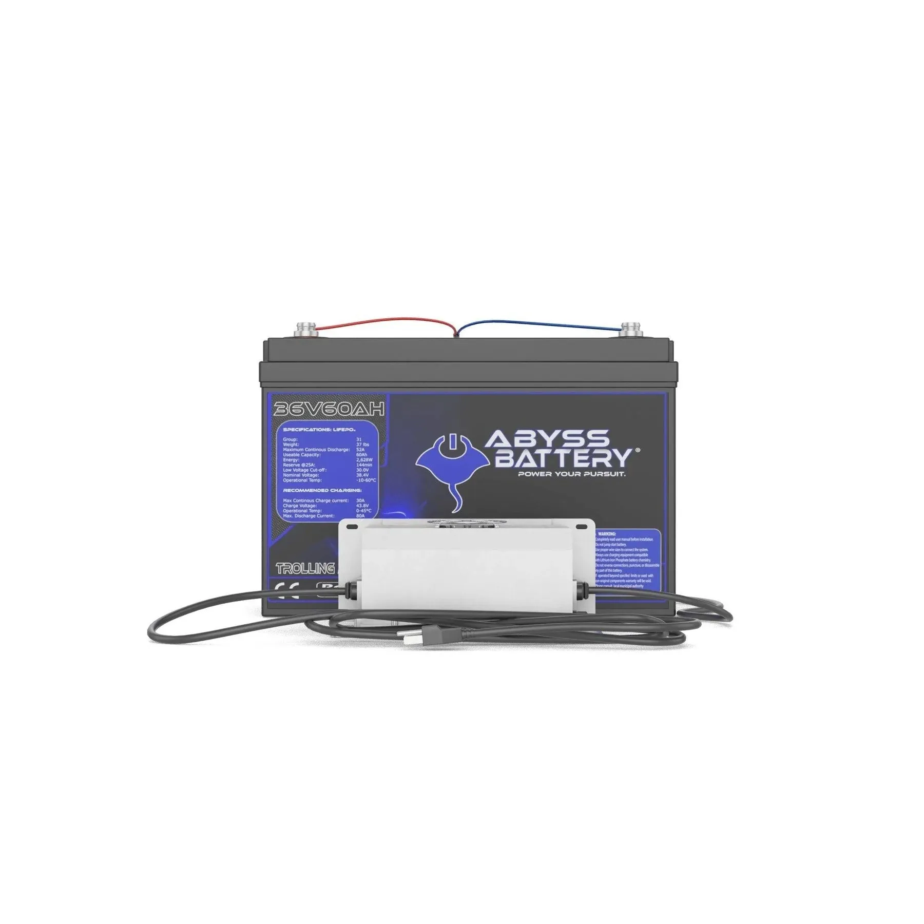Abyss® 36V 60Ah Trolling Motor Lithium Battery Kit