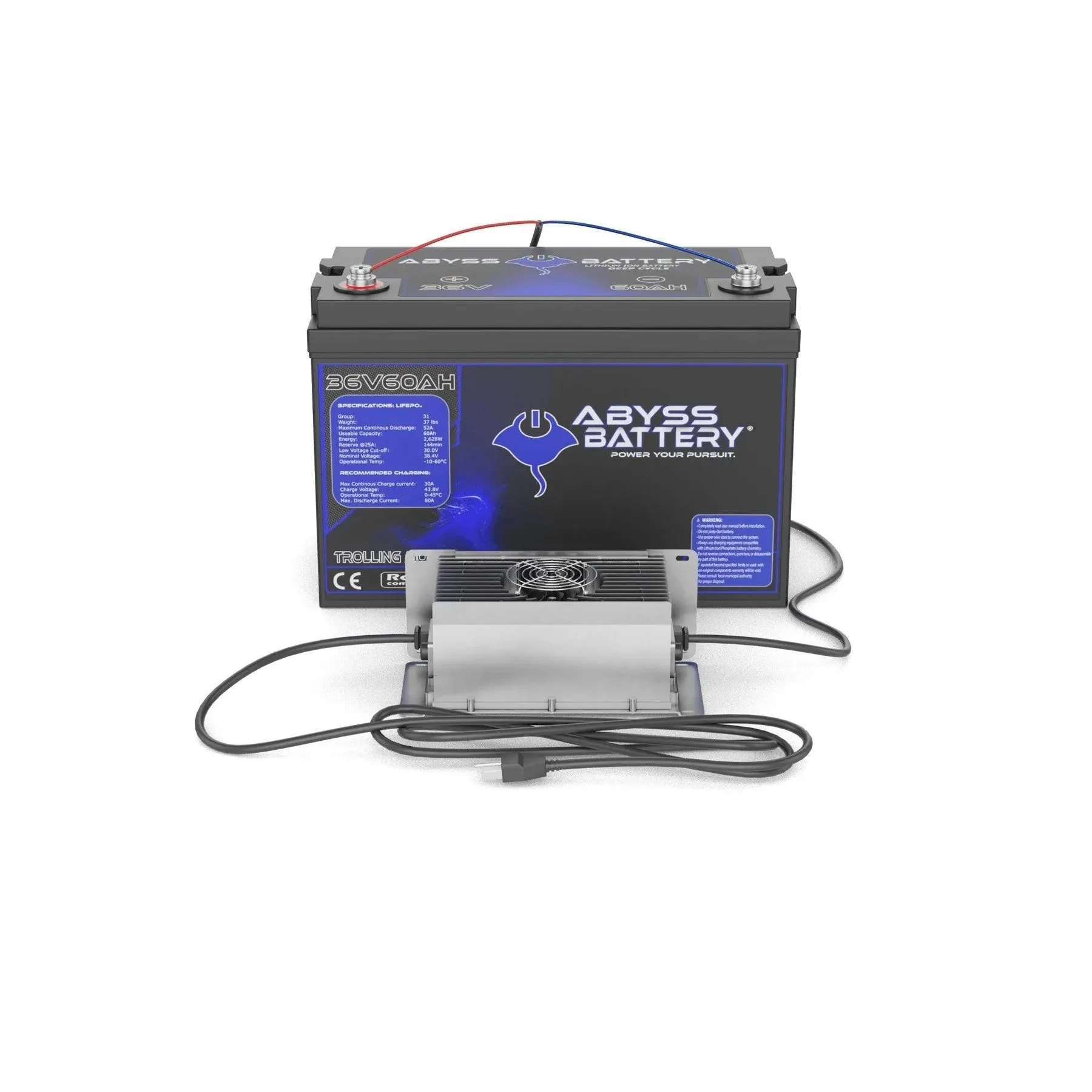 Abyss® 36V 60Ah Trolling Motor Lithium Battery Kit
