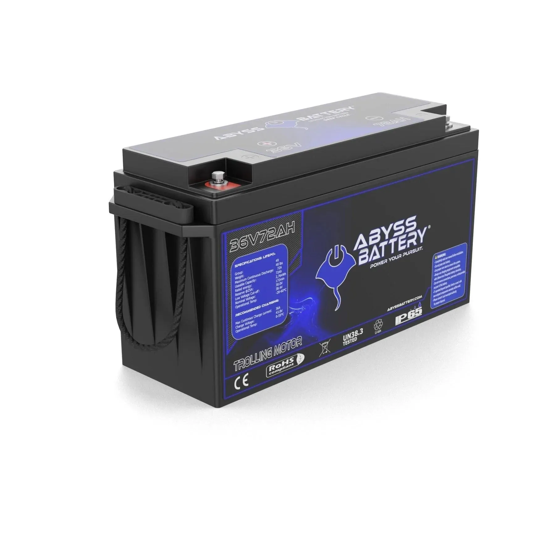 Abyss® 36V 72Ah Lithium Trolling Motor Battery