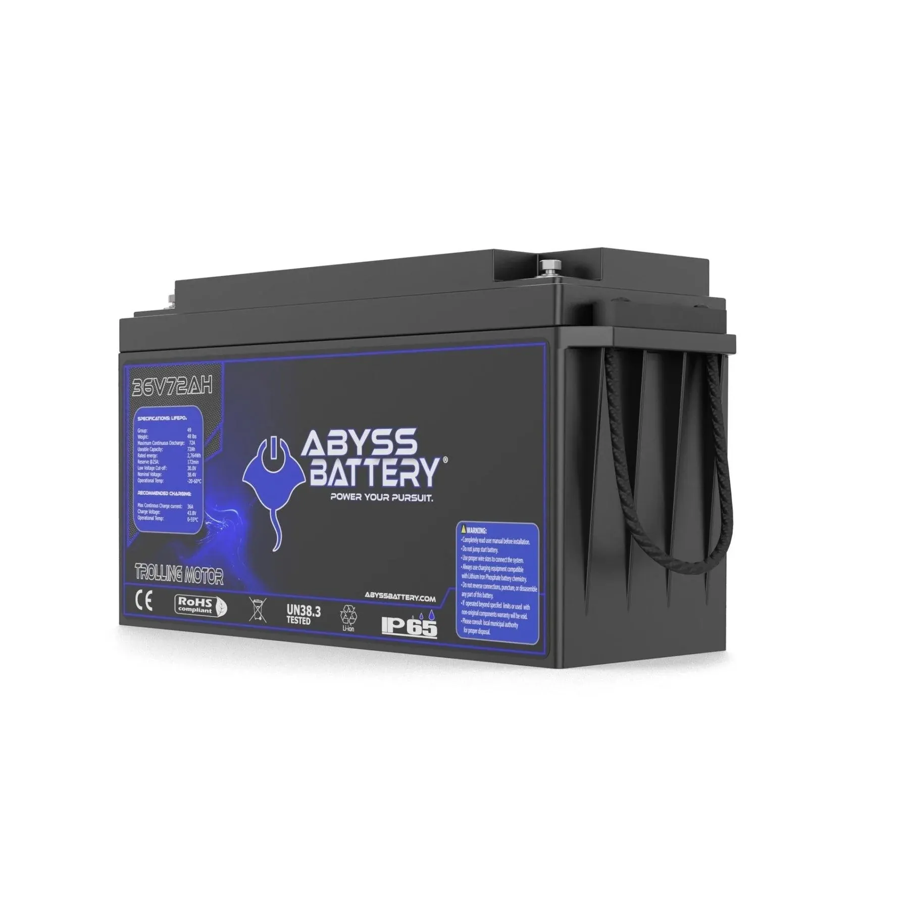 Abyss® 36V 72Ah Lithium Trolling Motor Battery