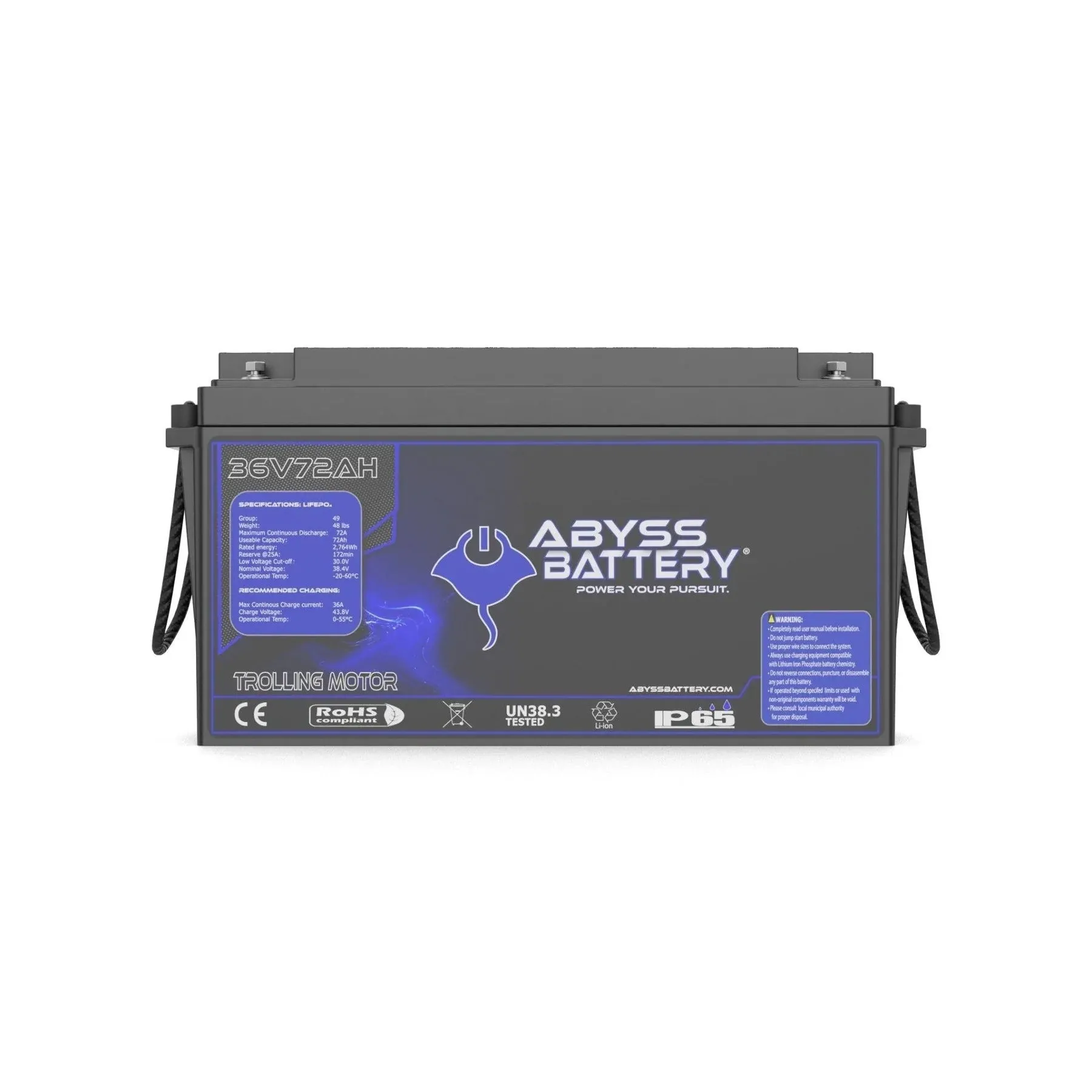 Abyss® 36V 72Ah Lithium Trolling Motor Battery