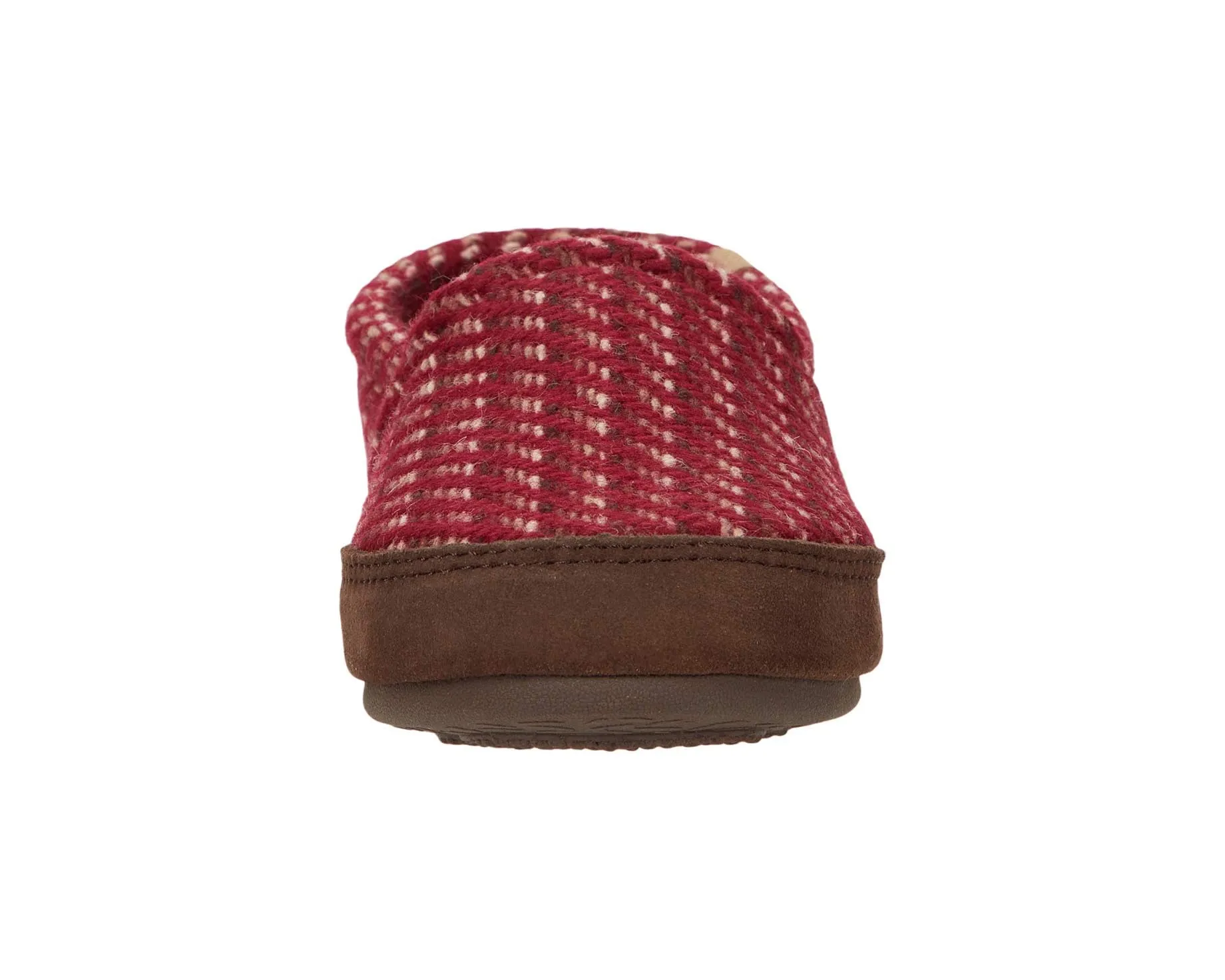 Acorn Moc Acorn Slippers in Garnet Woven Tweed