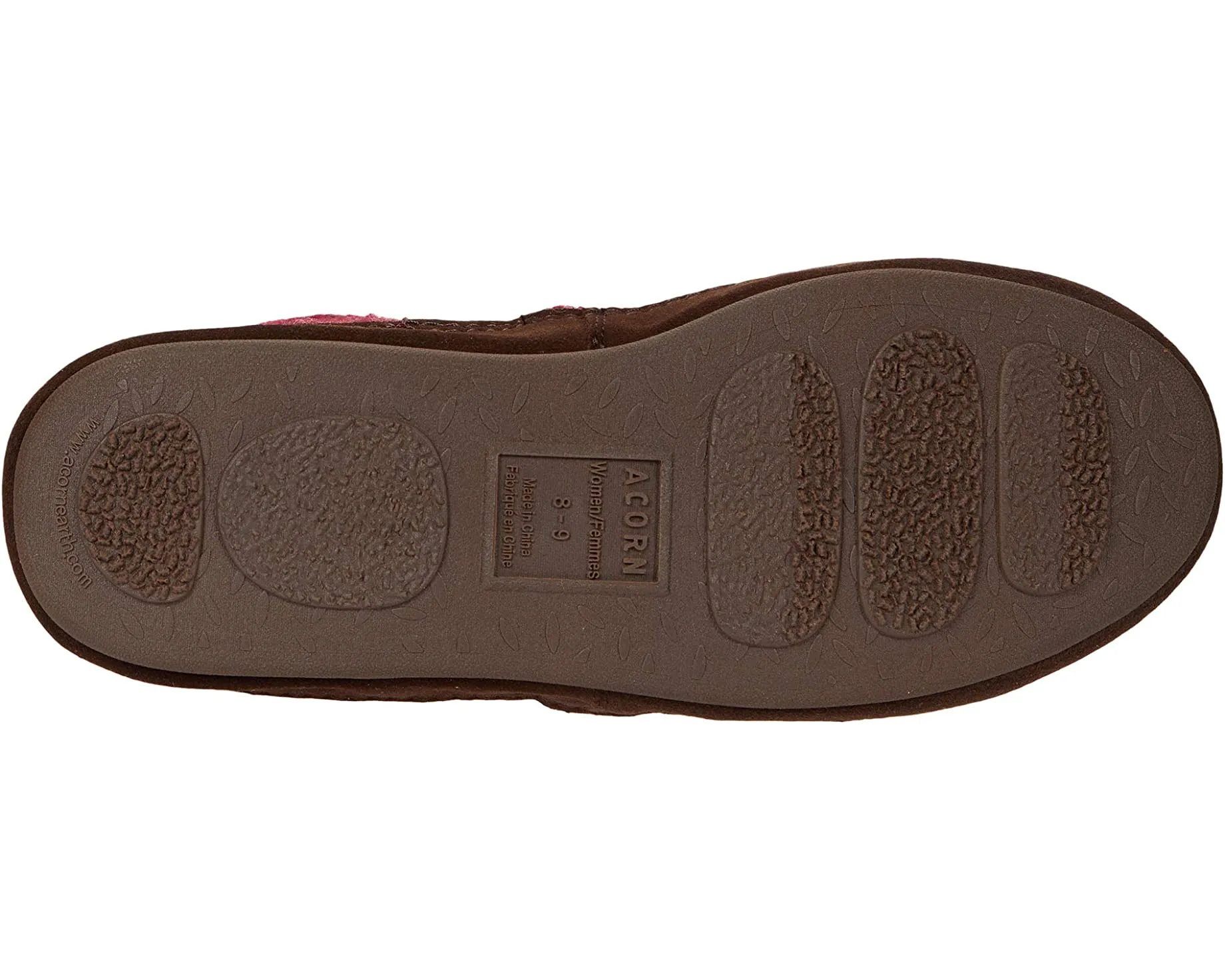 Acorn Moc Acorn Slippers in Garnet Woven Tweed