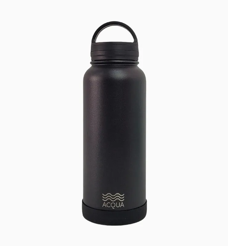 Acqua Classic Bottle: Charcoal Black (1L)