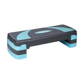 Aerobics & Fitness Step, 3 Steps, Grey-Blue, Rebel Active