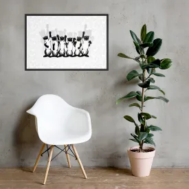 Aerobics Cats fronts Framed photo paper poster