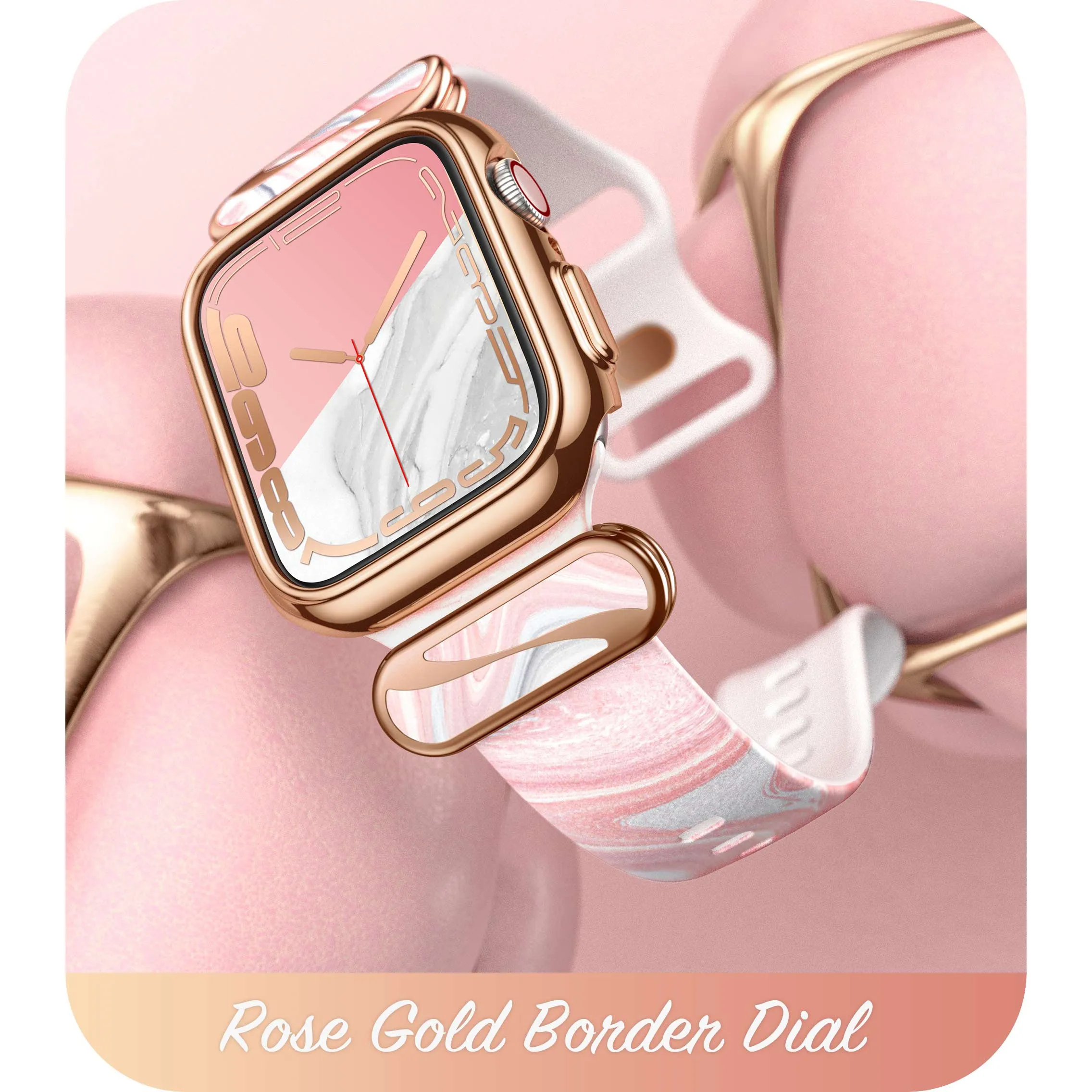 Apple Watch 40/41mm Cosmo Luxe Case(open box) - Marble Pink/Rose Gold