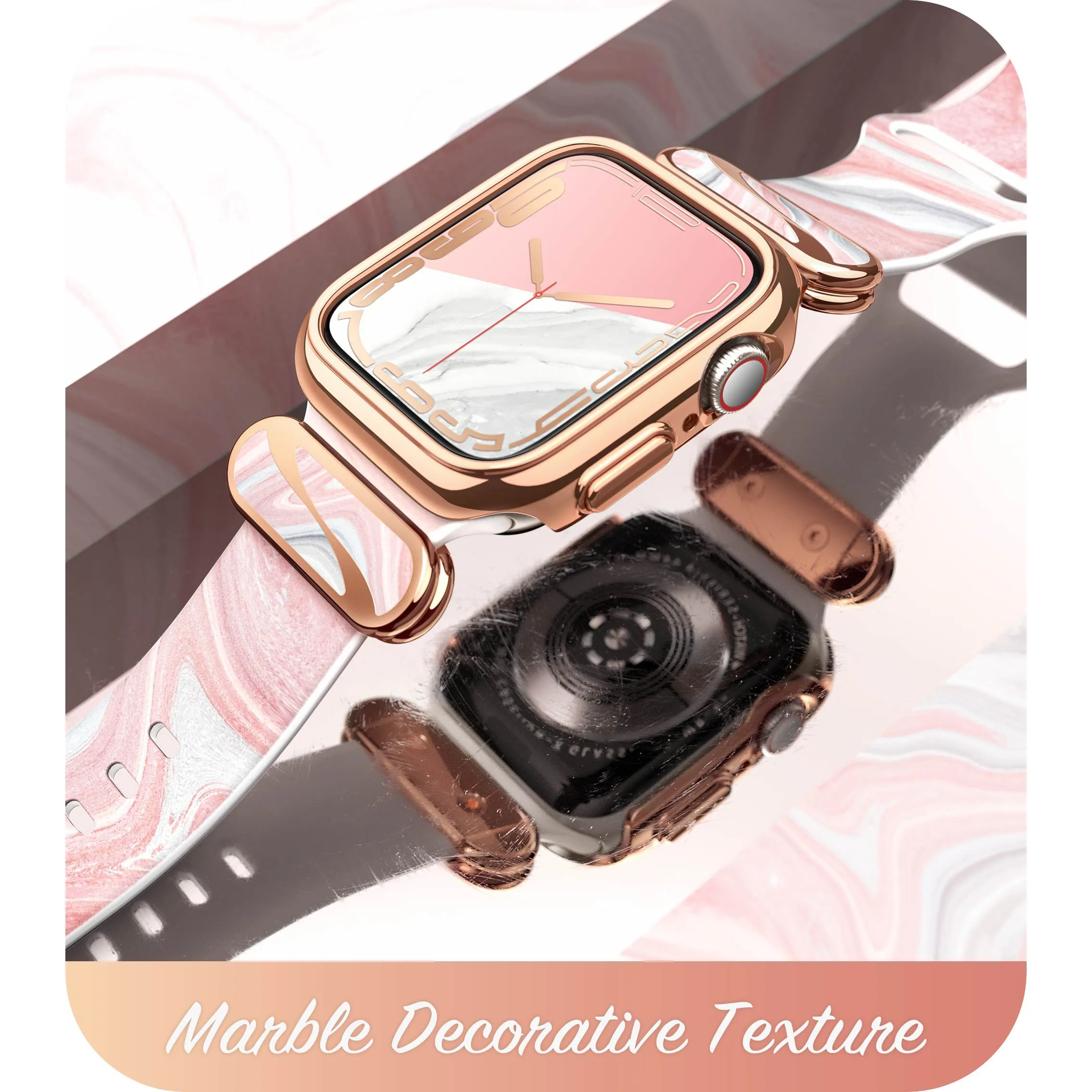 Apple Watch 40/41mm Cosmo Luxe Case(open box) - Marble Pink/Rose Gold