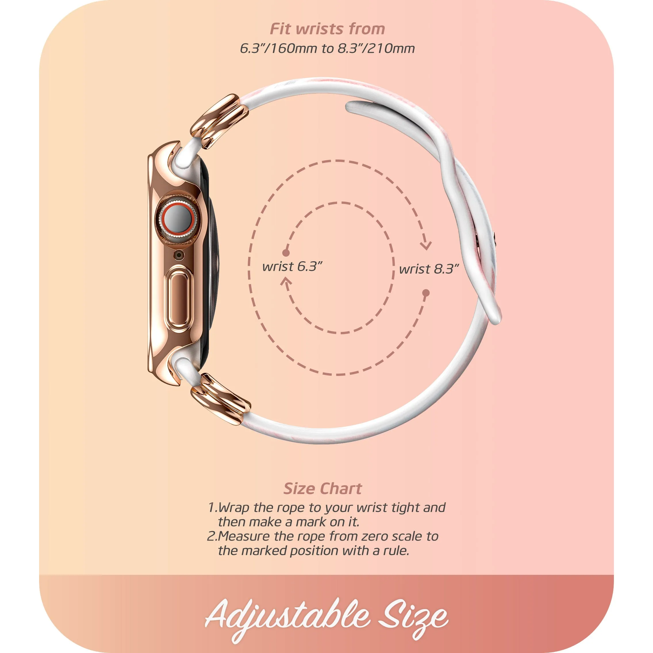 Apple Watch 40/41mm Cosmo Luxe Case(open box) - Marble Pink/Rose Gold