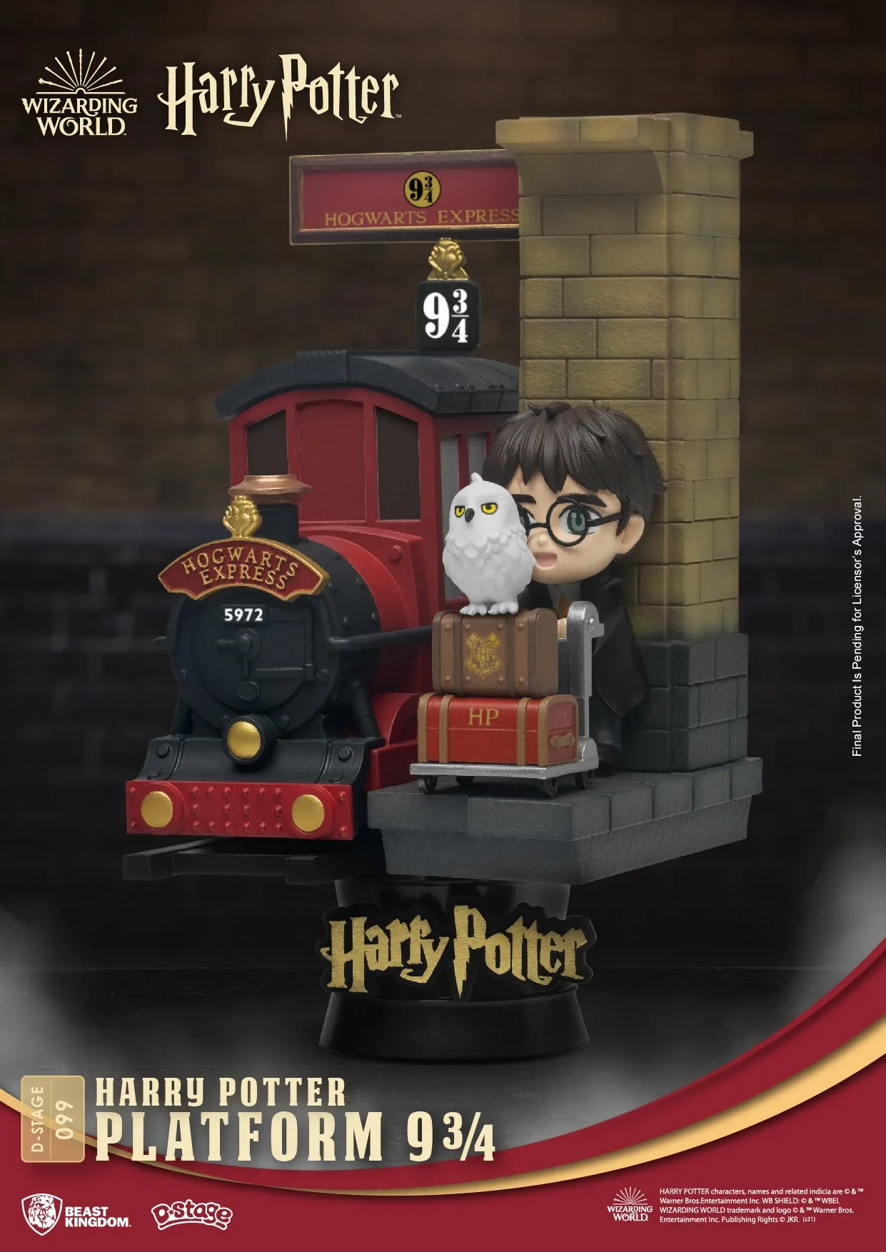 Beast Kingdom DS-099 Harry Potter: Platform 9 3/4 Diorama Stage D-Stage Figure Statue