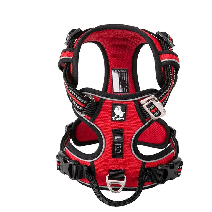 Breathable Red No Pull Dog Harness with Reflectors M