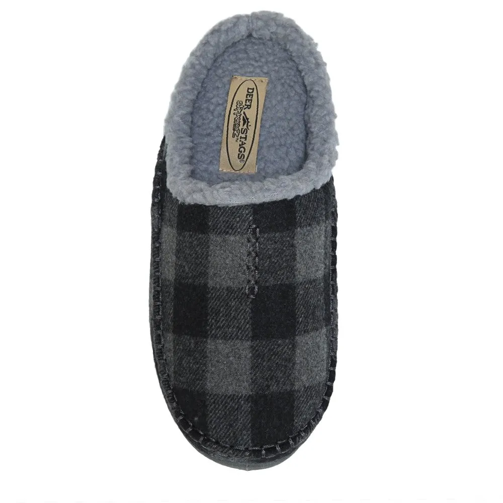 Deer Stags Men's Scandinavian Style Clog Slippers, Gray