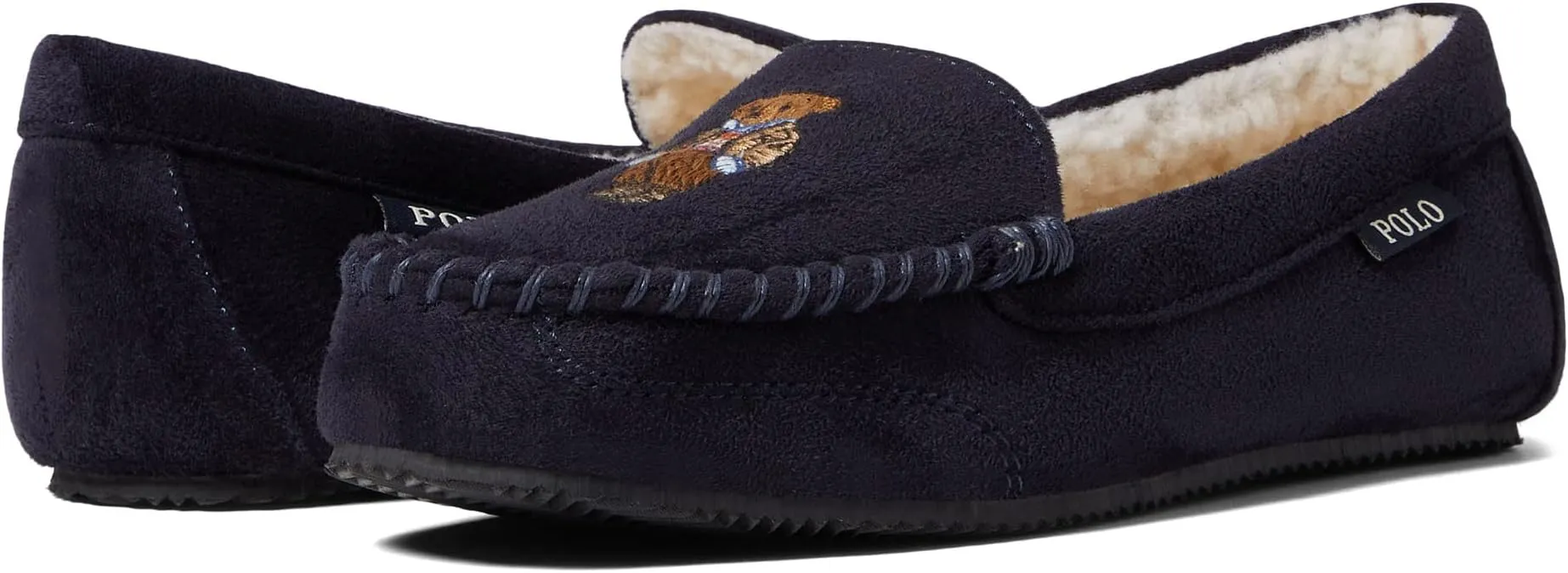 Dezi Bear Moccasin Slipper Polo Ralph Lauren, dark blue