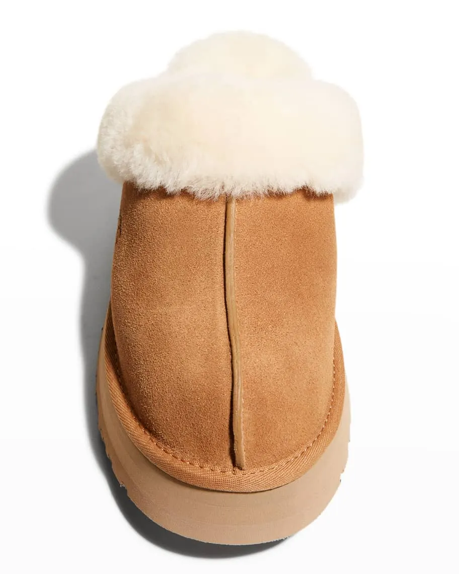 Disquette Suede Sheepskin Platform Slippers UGG