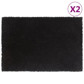Door Mats 2 pcs Black 40x60 cm Tufted Coir