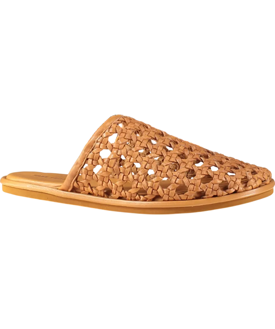 Free People Brown Woven Leather Freya Flats UK 5 EU 38 👠