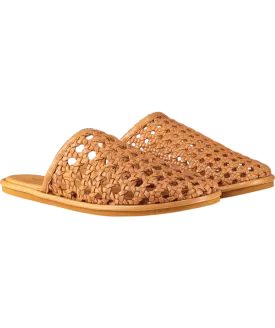 Free People Brown Woven Leather Freya Flats UK 5 EU 38 👠