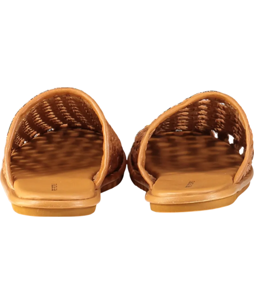 Free People Brown Woven Leather Freya Flats UK 5 EU 38 👠