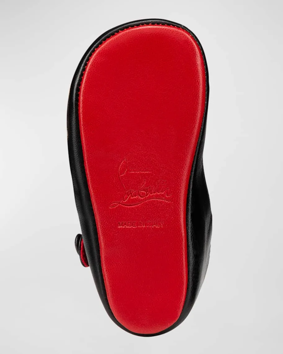 Girl's Love Chick Ballet Shoes in Nappa Leather for Babies Christian Louboutin
