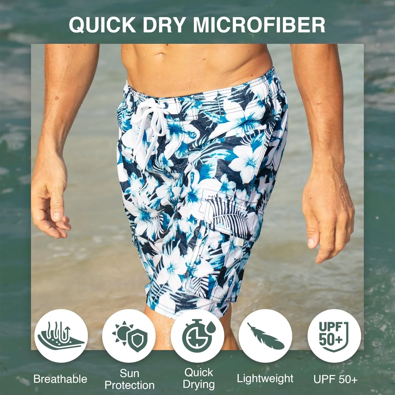 Kanu Surf Men's Infinite Swim Trunks (Regular & Extended Sizes)
