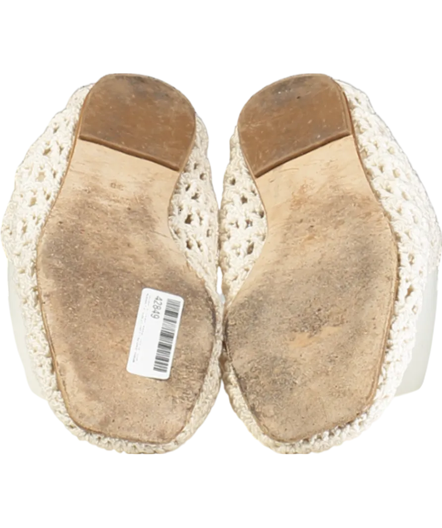 Magda Butrym Cream 10mm Crochet Ballerina Flats UK 5 EU 38 👠
