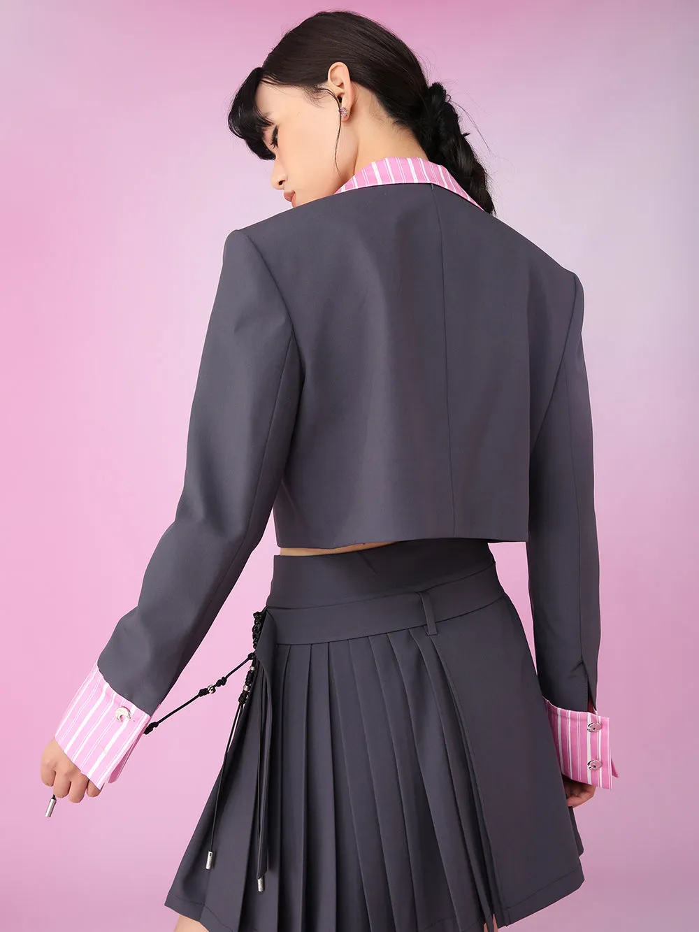 MUKZIN OL Style Short Stitching Original Trend Suit Outerwears