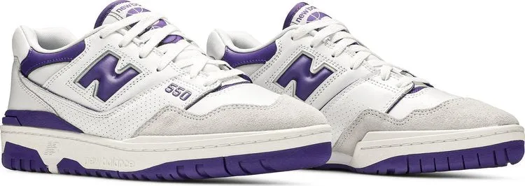 New Balance 550 'White Purple' sneakers, white
