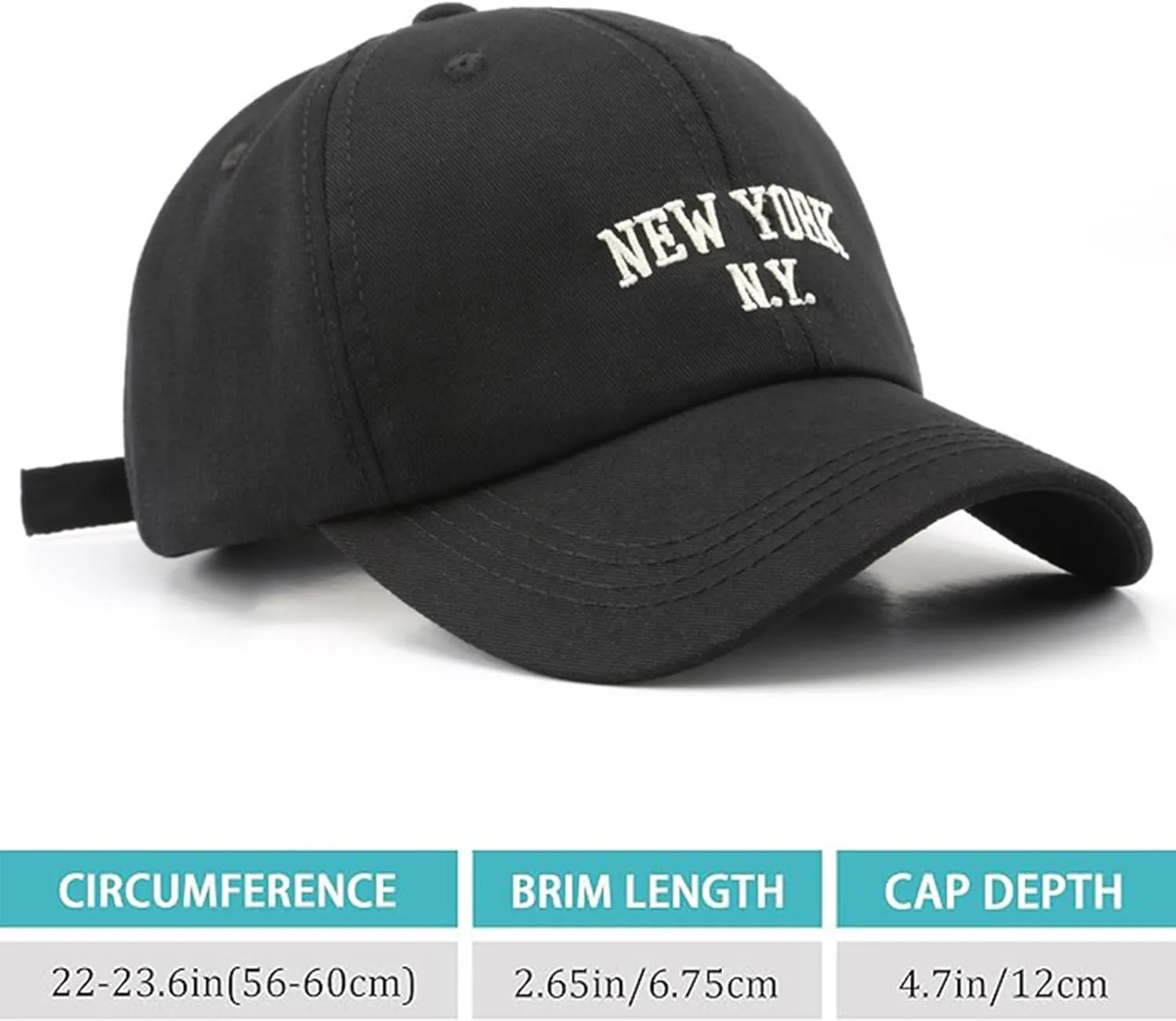 New York Baseball Hat for Women Adjustable Embroidery 100% Cotton Trucker Hats Classic Vintage Baseball Cap
