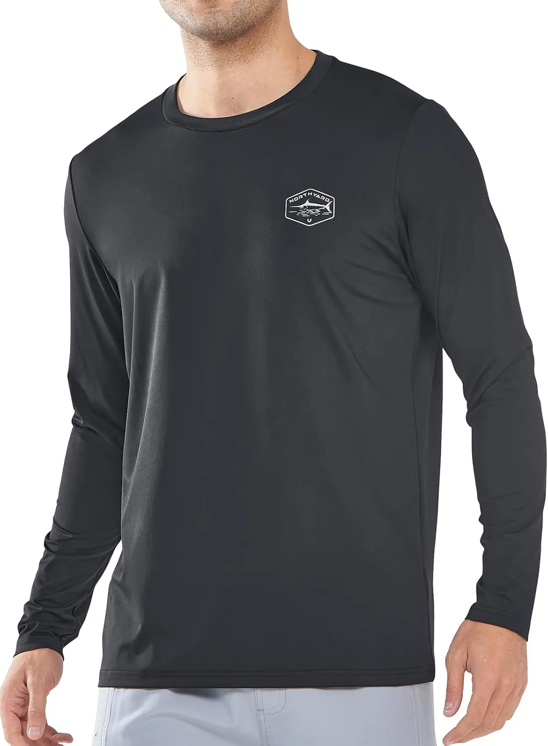 NORTHYARD Men's UPF 50  Sun Protection Shirts Long Sleeve Swim Beach Rash Guard SPF Quick Dry Lightweight UV Fishing T-Shirt