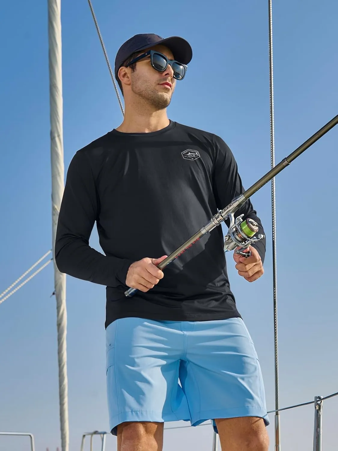 NORTHYARD Men's UPF 50  Sun Protection Shirts Long Sleeve Swim Beach Rash Guard SPF Quick Dry Lightweight UV Fishing T-Shirt