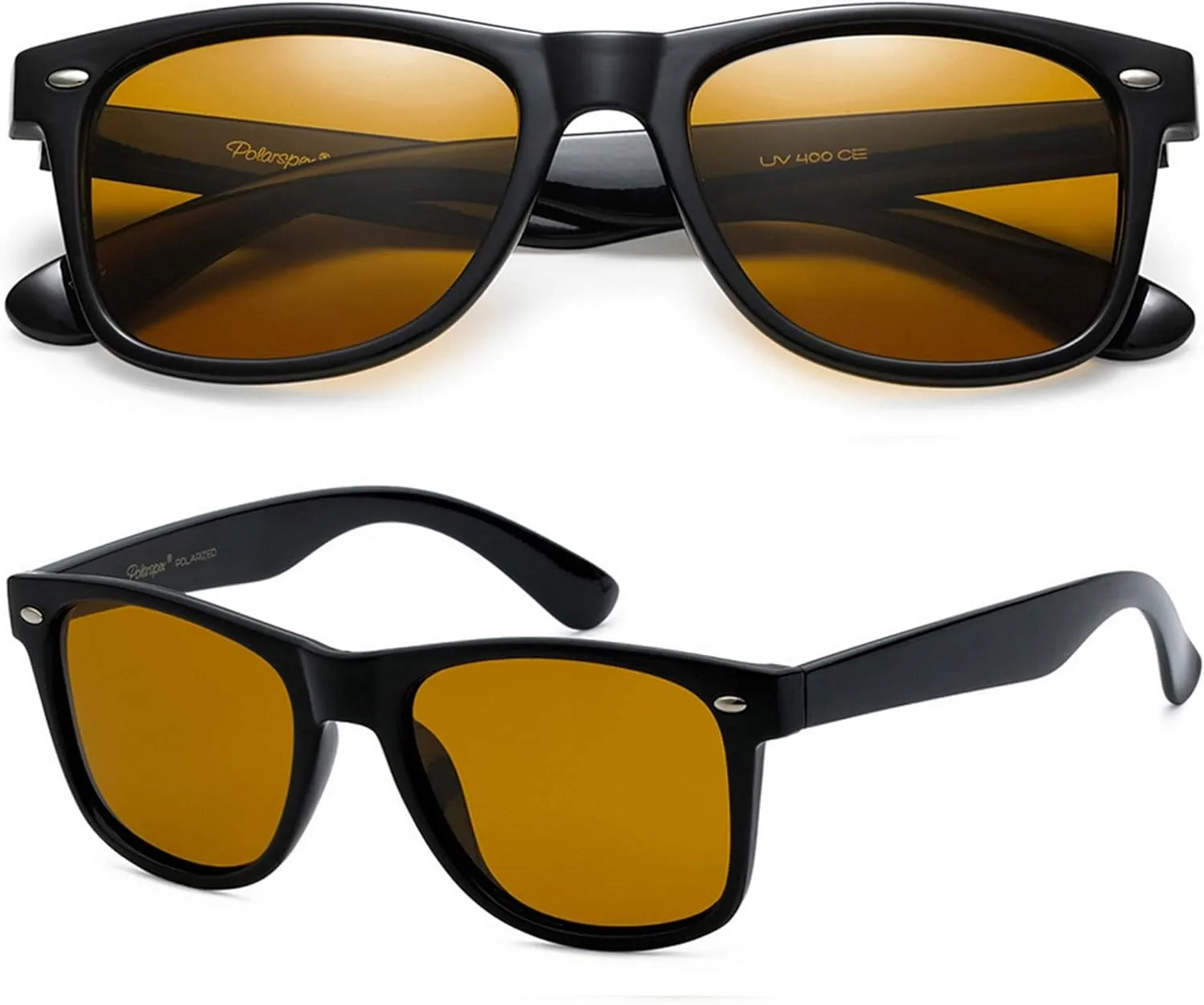 PolarSpex Polarized Sunglasses for Men and Women ?C UV Protection, Durable & Lightweight Retro Sunglasses for Driving, Fishing