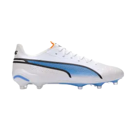 Puma King Ultimate FG/AG White Blue - Goatkits Boots