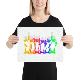Rainbow Aerobics Cats Front Poster