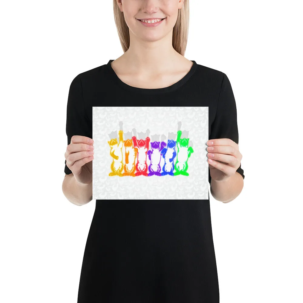 Rainbow Aerobics Cats Front Poster