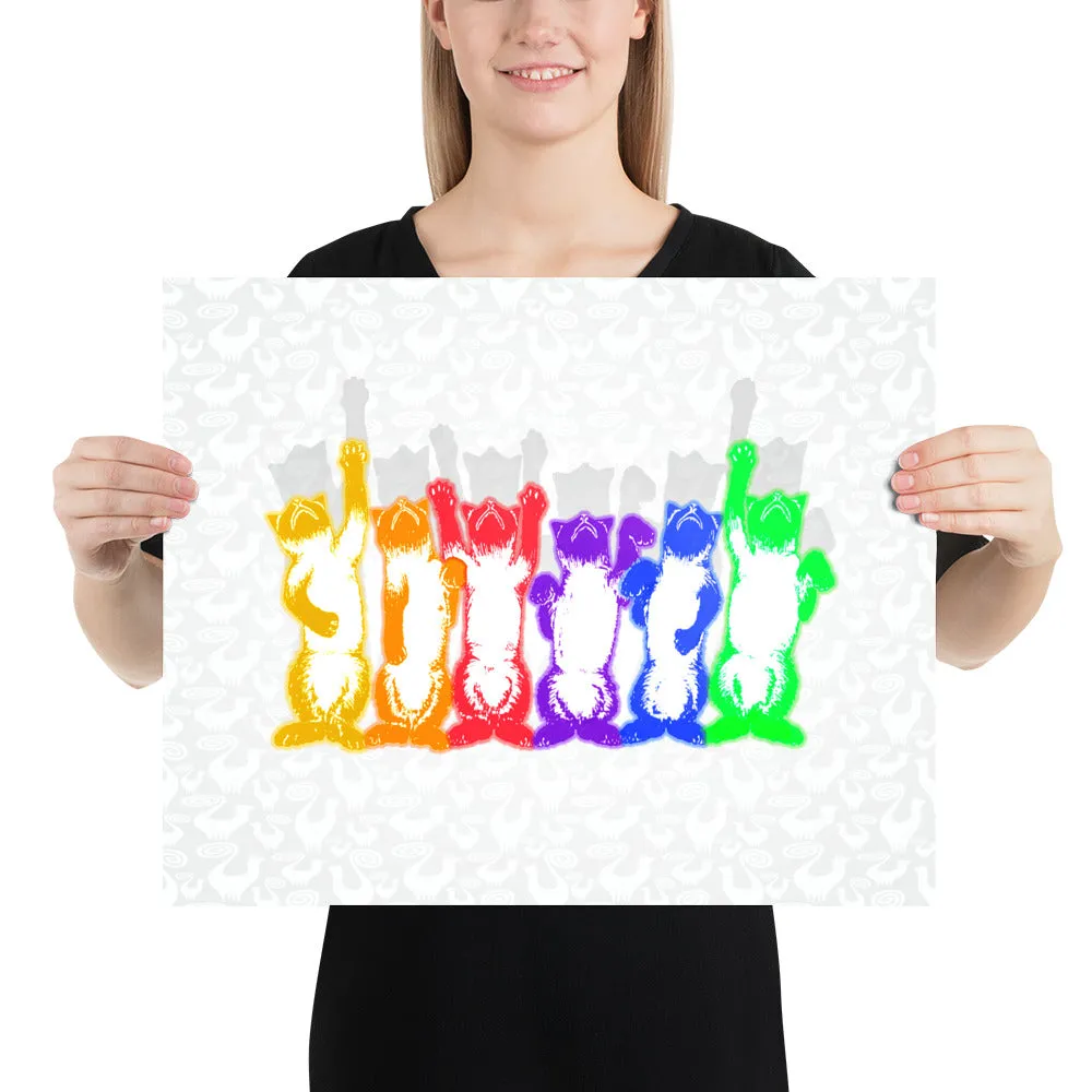Rainbow Aerobics Cats Front Poster