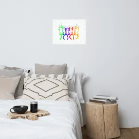 Rainbow Aerobics Cats Rear Poster