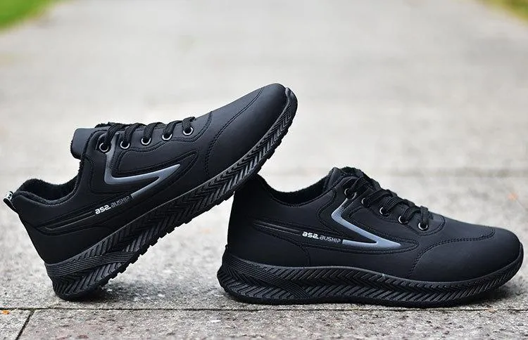 Summer waterproof leather anti-slip sports casual running shoes
