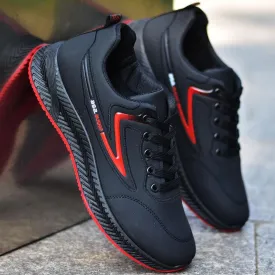 Summer waterproof leather anti-slip sports casual running shoes