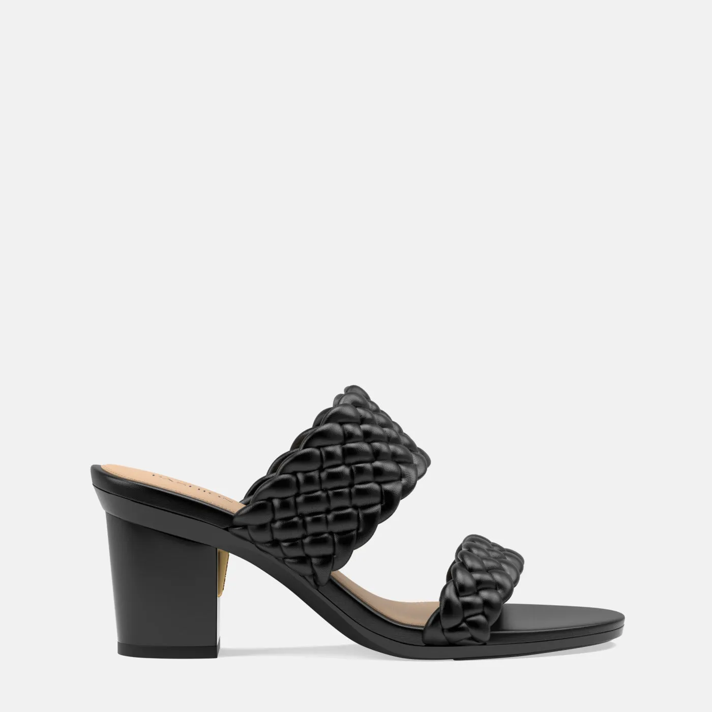The Slide - Coal Braid   Block Heel Kit 3 Coal - FINAL SALE