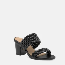 The Slide - Coal Braid   Block Heel Kit 3 Coal - FINAL SALE