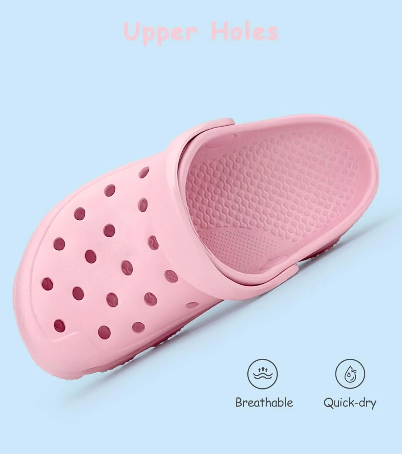 Toddler Kids Classic Clogs Boys Girls Slip on Sandals Water Shoes Light and Durable