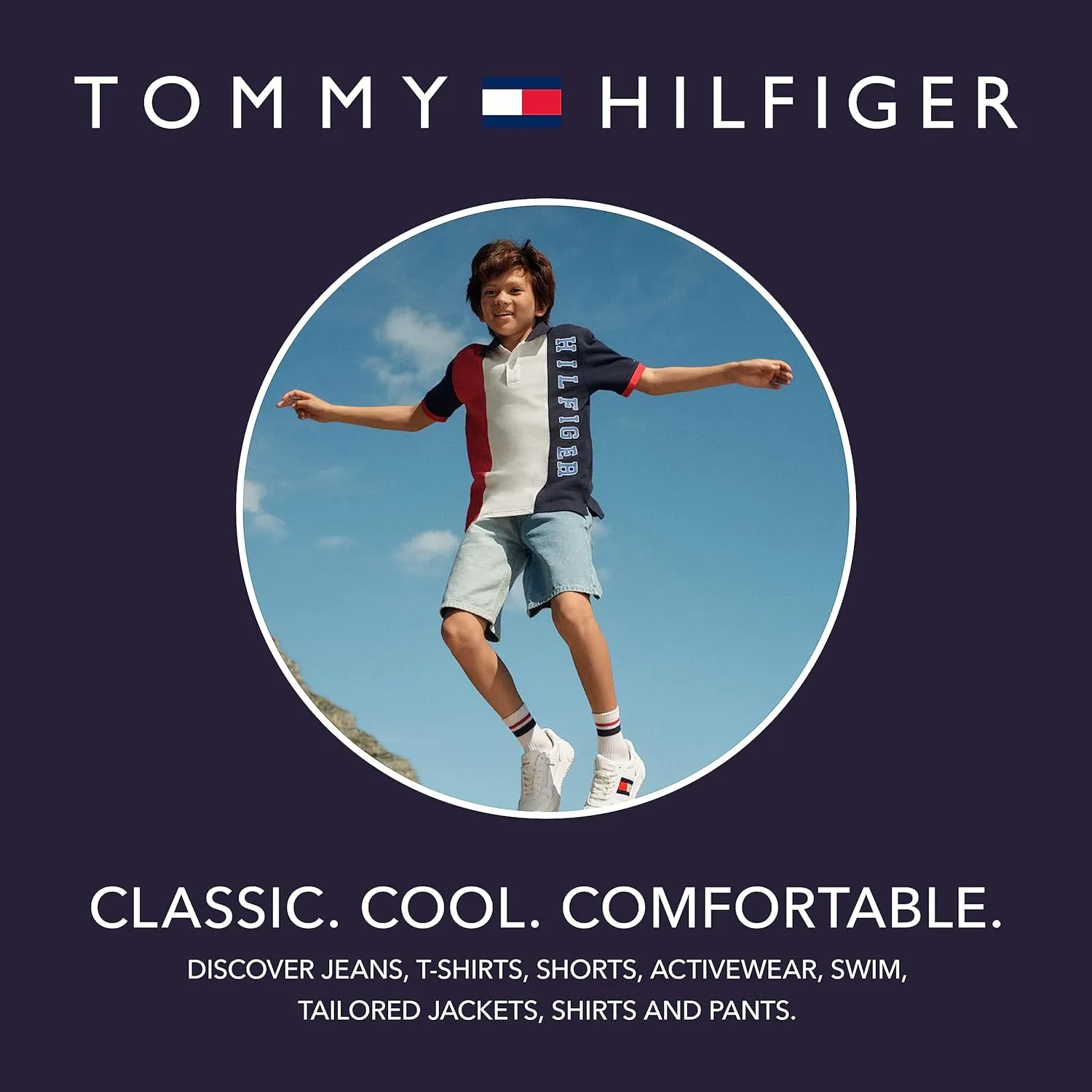 Tommy Hilfiger Boys' Short Sleeve Premium Pique Polo Shirt, Button Closure, Soft & Comfortable
