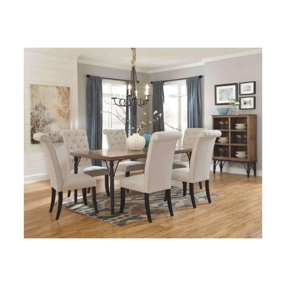 Tripton Dining Room Linen Chair