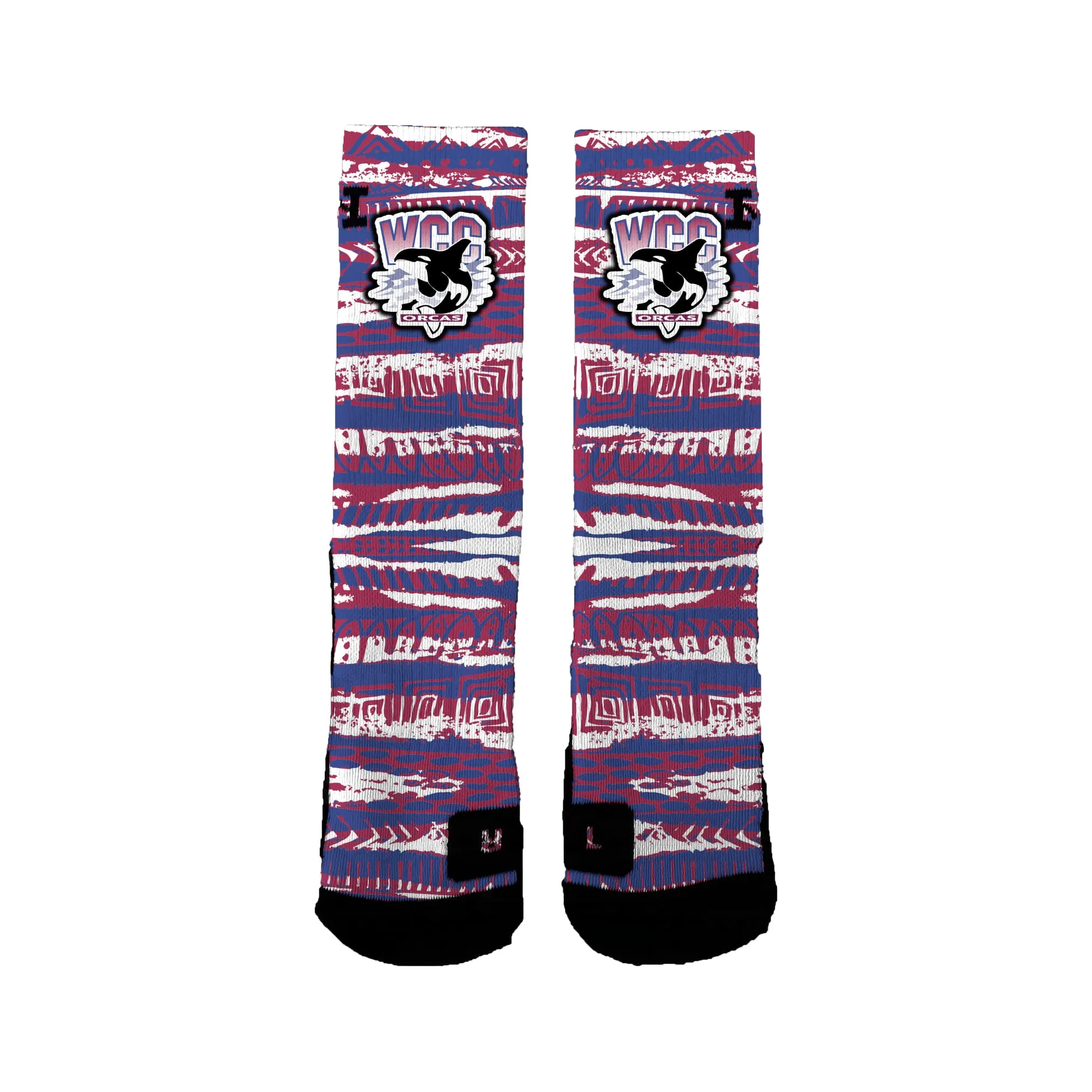 Whatcom Cc Basketball Tribal Fusion Socks