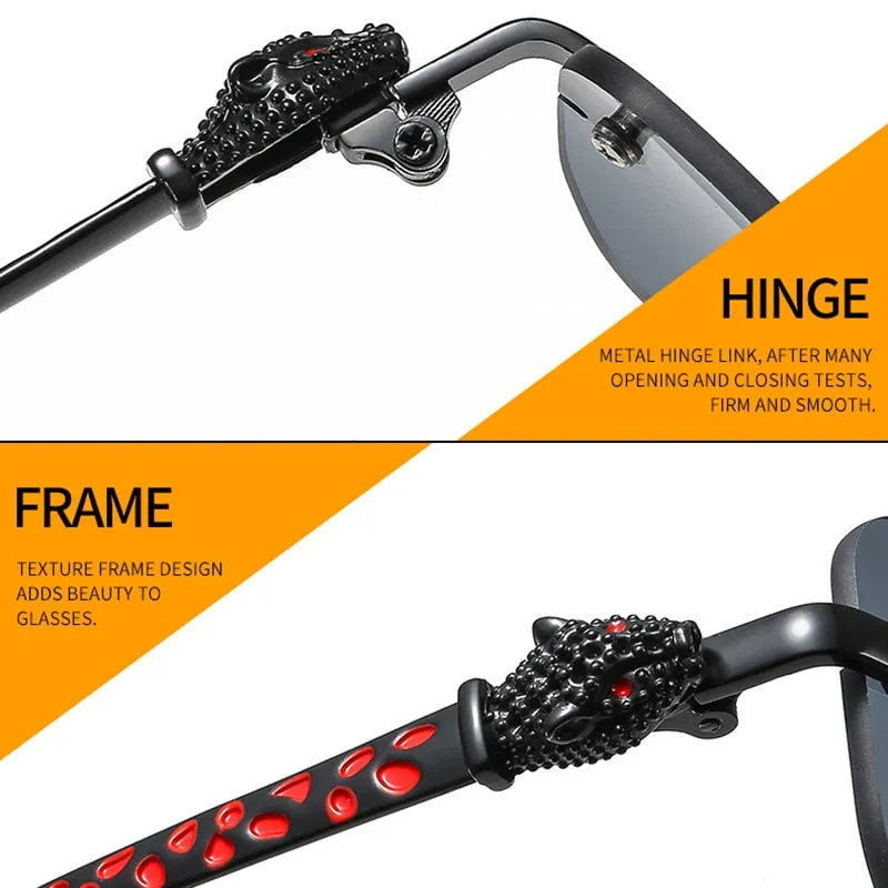 Women's Vintage Fashion Designer Rimless Small Square Sunglasses